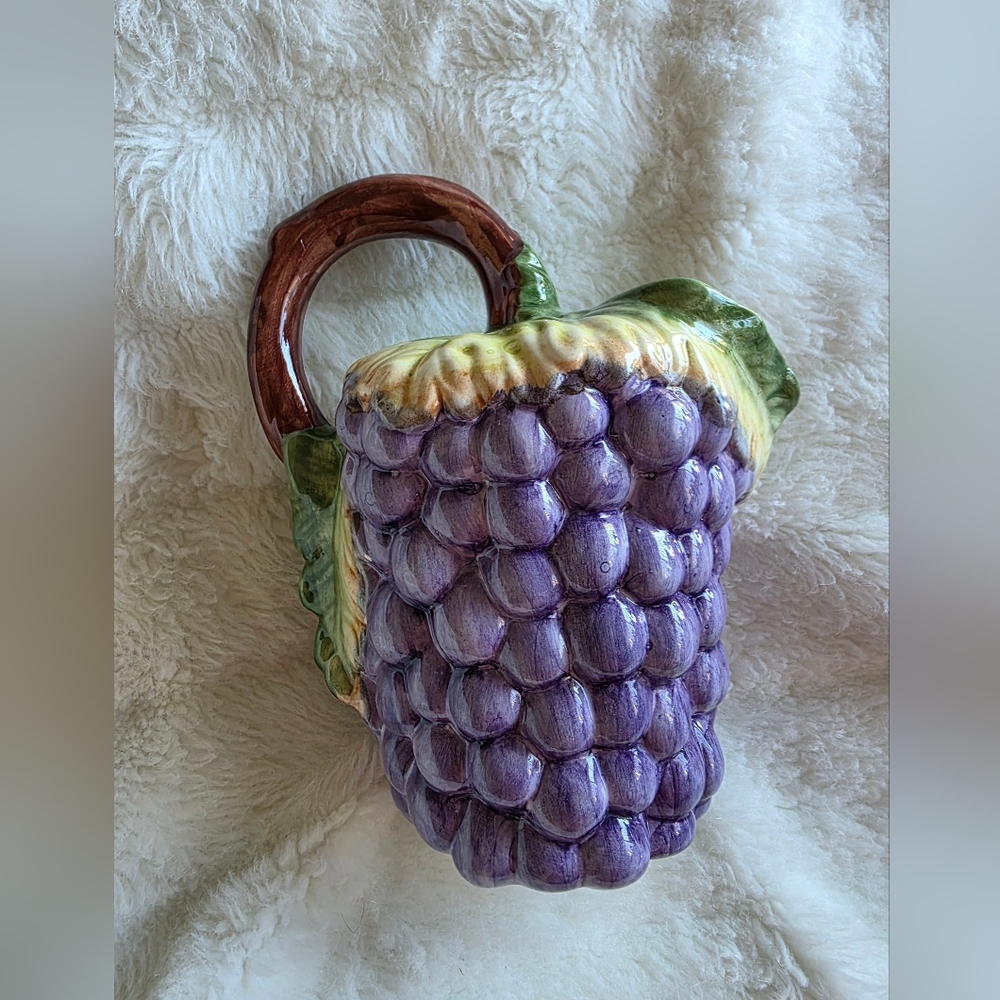 Wilfred Purple Grape Ceramic Water Pitcher Accent